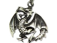 Pandantiv amuleta din argint pentru inspiratie si intuitie Rob Ray Simboluri Mistice - Dragonul de A